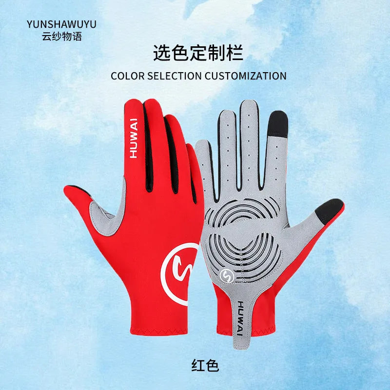 Cycling Gloves Full Finger Touch Screen Anti-Slip Breathable MTB Road Bike Bicycle Gloves for Men Women Gym Fishing Sports
