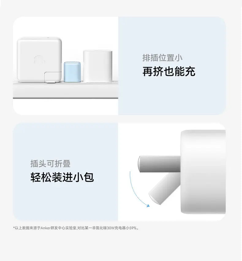Anker 30w Pd Fast Charger Ice Sensing Usb C Wall Charger For Phone 16 Pro Max Phone 15 Pro Portable Mobile Phone Power Adapter