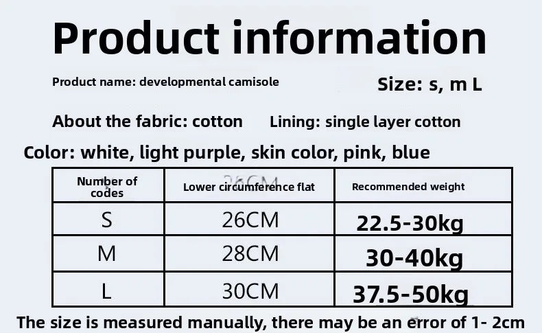 Girls' Camisole Style Bra Girls' Developmental Period Vest Cute Printed Children's Underwear Comfortable Lightweight Breathable