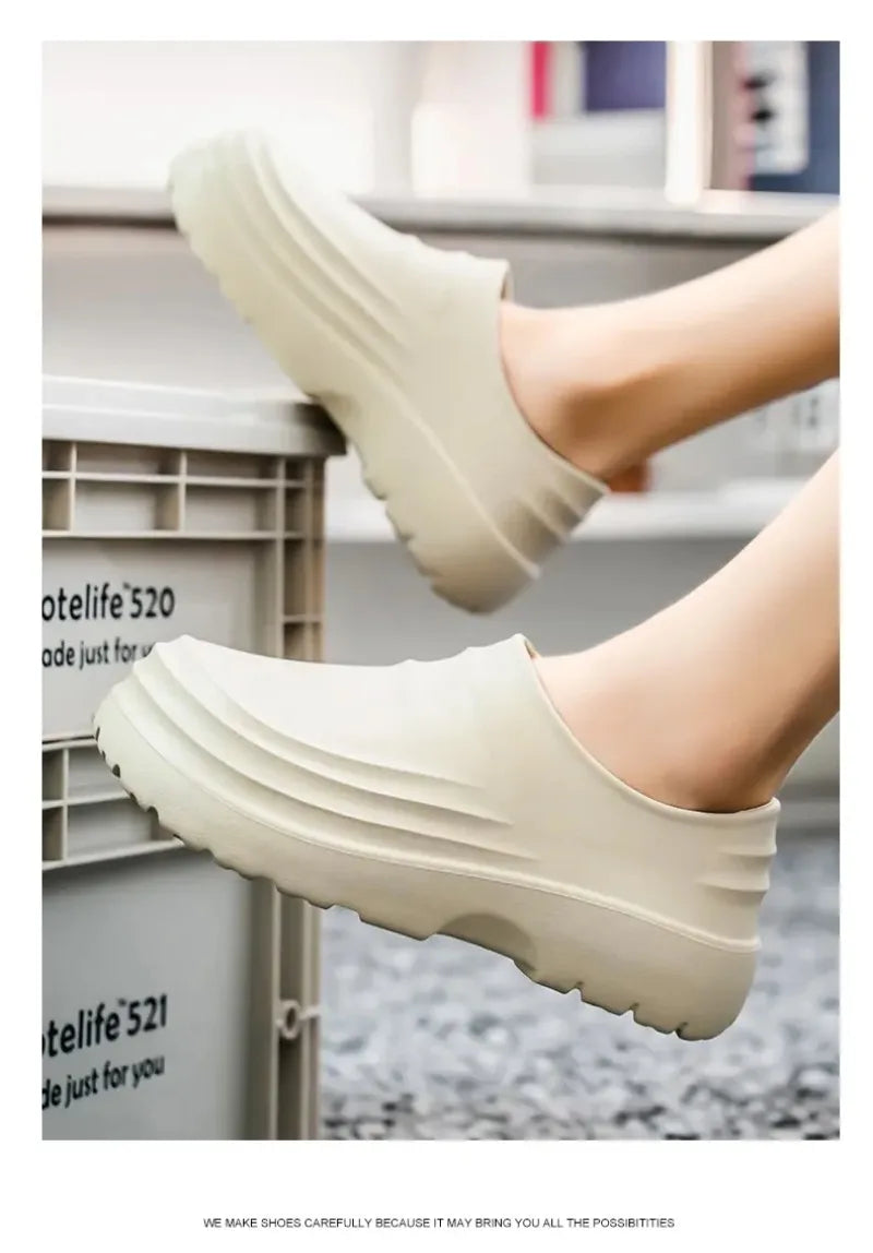 Men's Chef Shoes Summer Spring and Autumn Slippers Men Kitchen Shoes Couple Waterproof Shoes Women Chef Shoes EVA Man Sandals