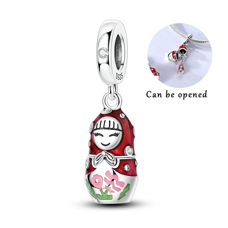 New Original Charm Beads 925 Sterling Silver Butterfly Hot Air Balloon Dangle For Bracelet Women Girl Fine DIY Jewelry Gift