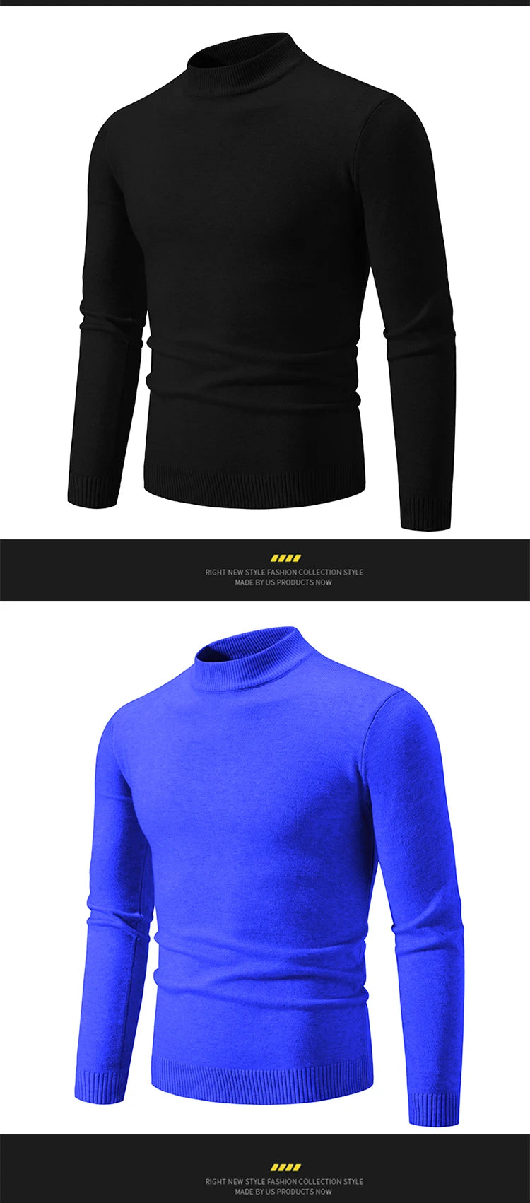New Autumn Winter Designer Fashion Half Turtleneck Knitted Sweater High Quality Mens Casual Solid Color Warm Women Sweaters