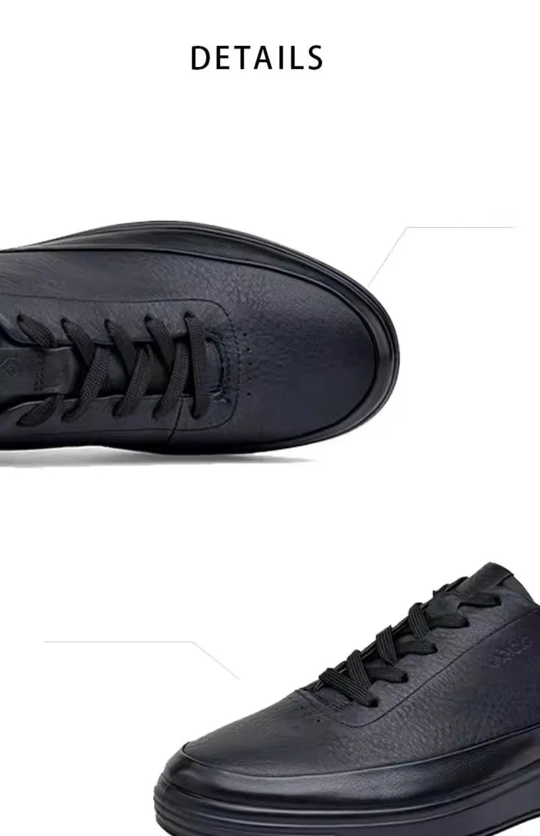 High Quality Men's Genuine Leather Shoes Summer Comfortable Sneakers Fashion Men Shoes Soft Leather Versatile Skateboard Shoes