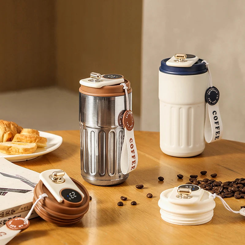 450Ml Insulated Cup 316 Stainless Steel Coffee Cup Temperature Digital Display Portable Sport Water Bottle Universal Water Cup