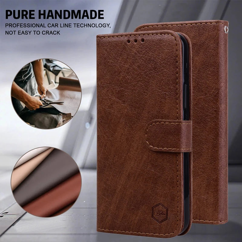 Magnetic Flip Leather Cover Wallet Case For Motorola Moto G Play Power Stylus 2021/2022/2023/2024 Edge 30 40 50 Neo Lite Pro
