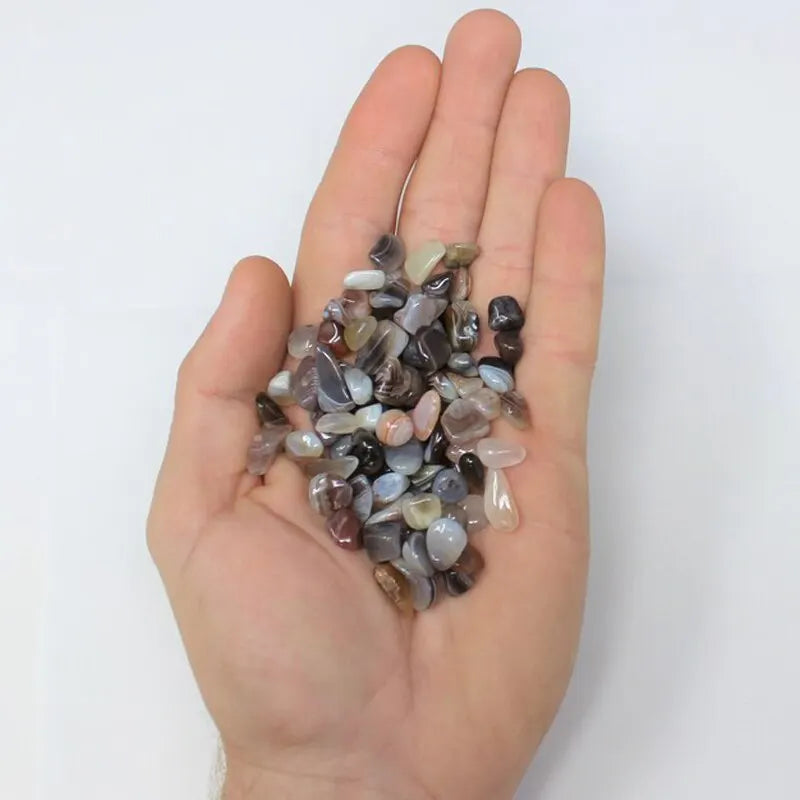 100g Amethyst/Colorful Fluorite/Botswana Agate Semi Tumbled Gemstone Mini Chips 5 - 8mm
