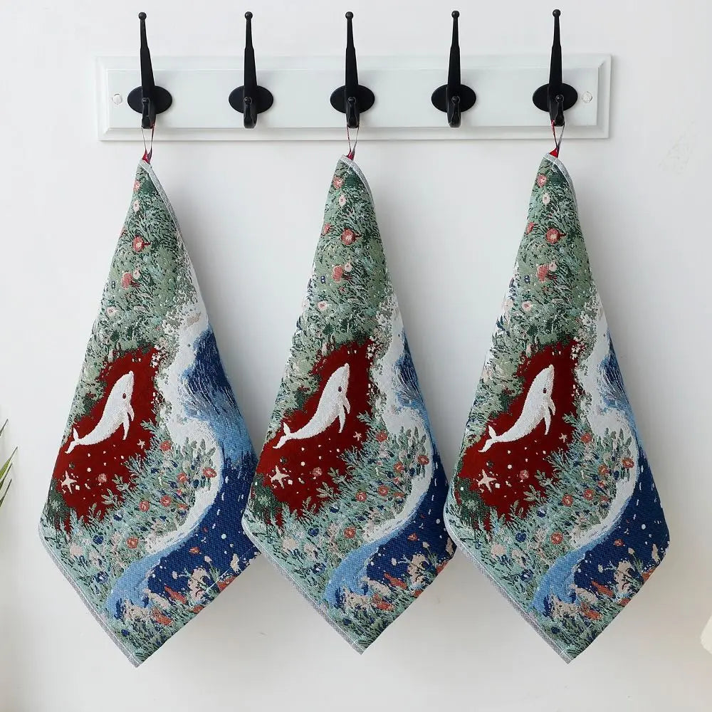 Cute 34x40cm Large Hand Towel 4 Layer Cotton Gauze Decorative Kitchen Towel Quick Dry Tea Towel Children Kids