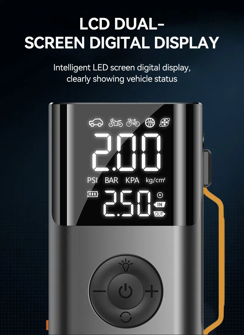 Car jump starter 6000A Jump Starter 150PSI Air Pump Multifunctional Tire Inflator Power Bank Lighting for Car