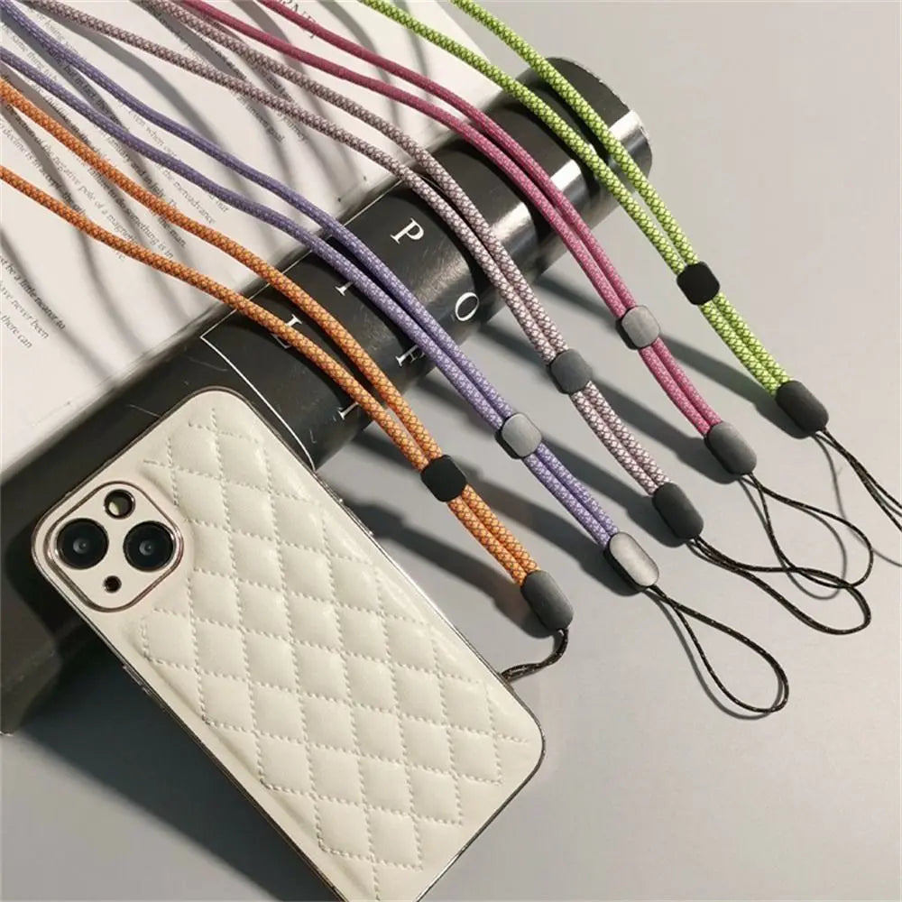 Fluorescent Long Phone Lanyard Neck Hanging Hanging Cord Cell Phone Strap Pendant Nylon Mobile Phone Chain Phone Case
