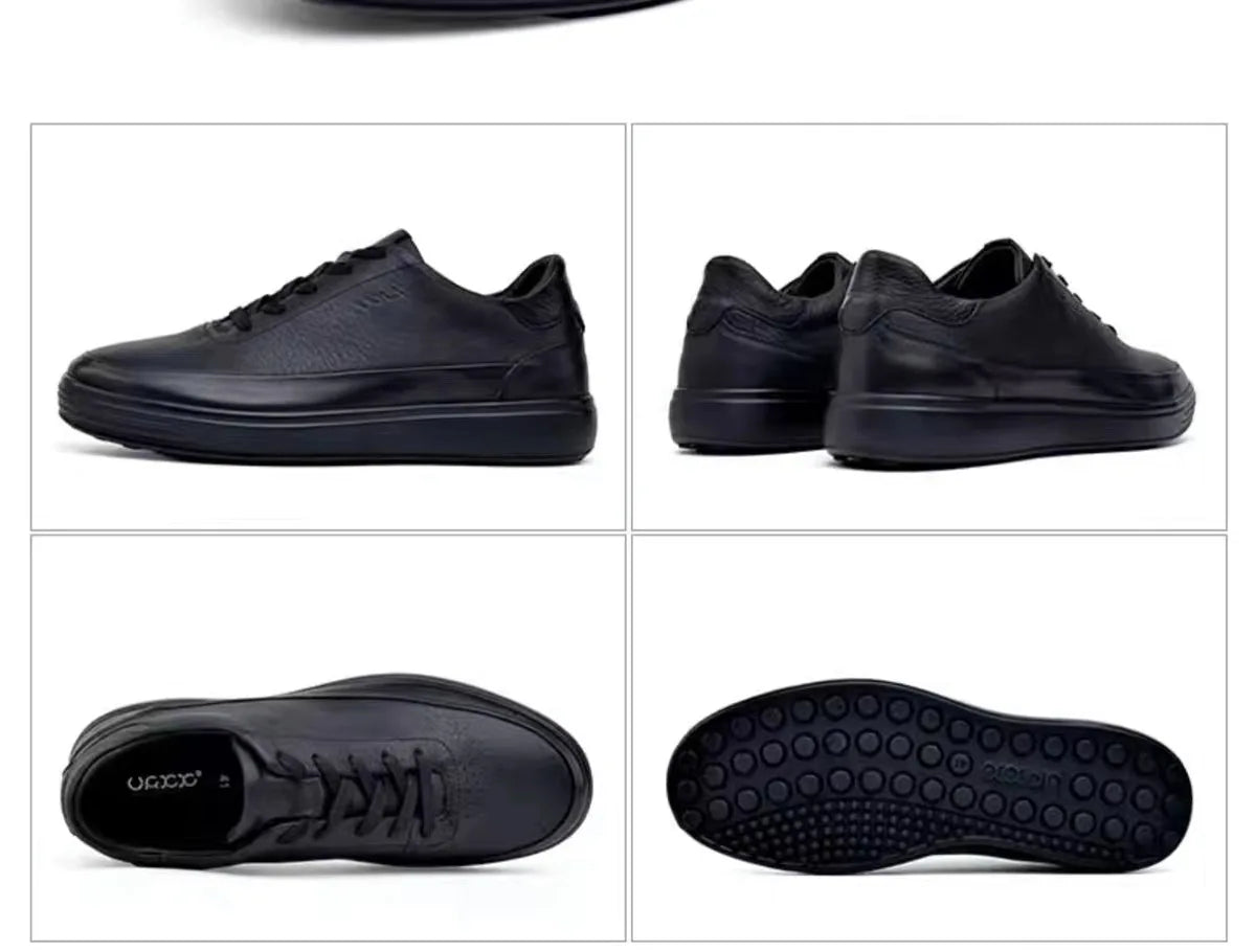 High Quality Men's Genuine Leather Shoes Summer Comfortable Sneakers Fashion Men Shoes Soft Leather Versatile Skateboard Shoes