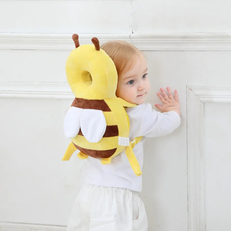 Head Back Protector Baby Protect Pillow Learn Walk Headgear Prevent Injured Safety Pad  prevention Fall Cartoon Bee Kids Pillows