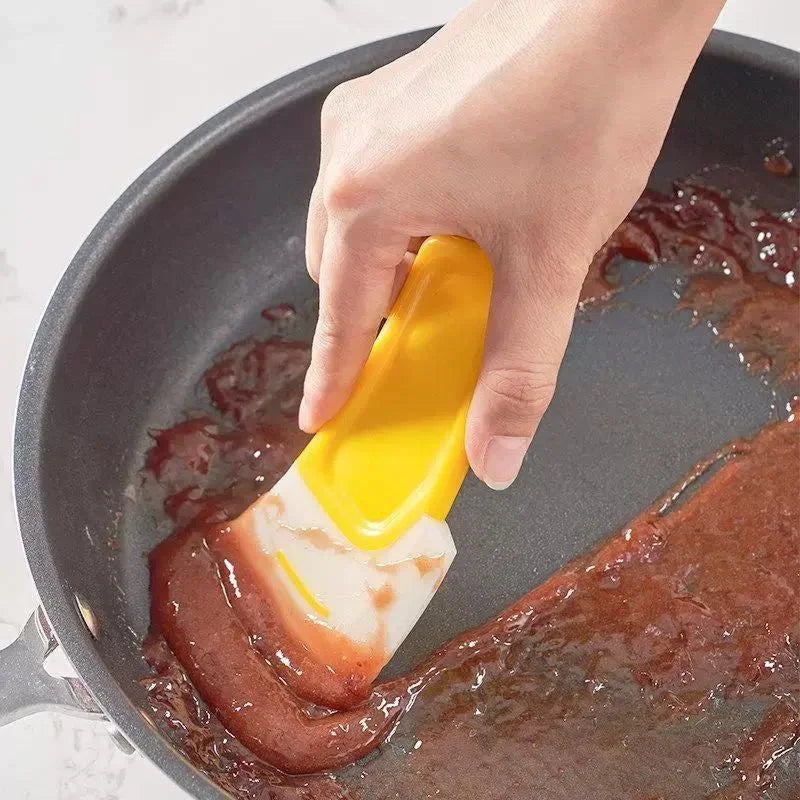 Cleaning Spatula Kitchen Scraper Soft Blade Scraper Brush Dirty Pan Pot Dishes Cleaner Tools Cooking Baking Tool Kitchen Gadget