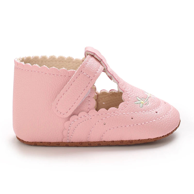 0-18M Baby Girl Princess Shoes Cute Printed Soft Cloth Bottom Anti slip Spring and Autumn Princess Shoes First Step Shoes