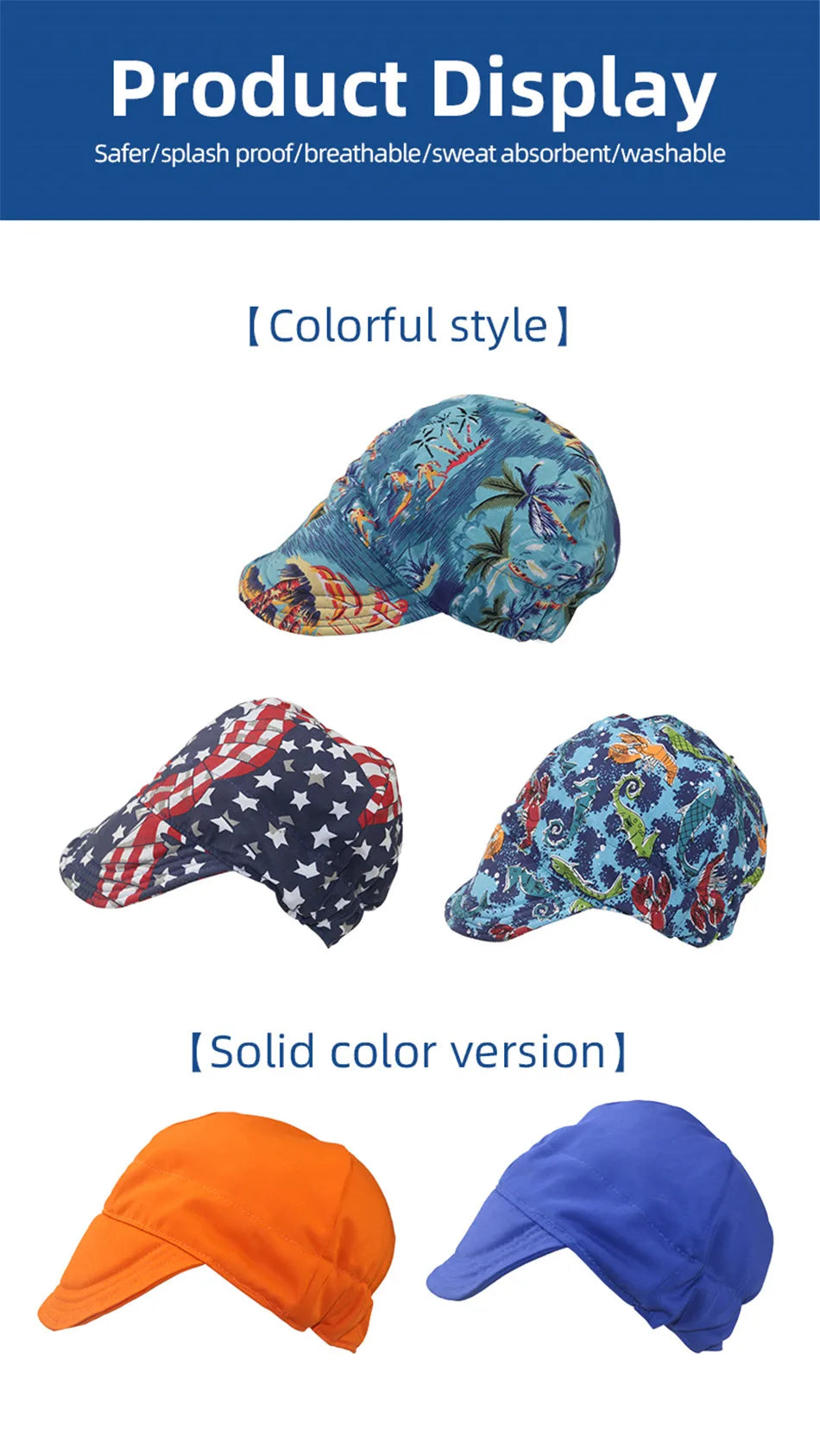 Multi-Color Flame Retardant Welding Cap, Anti-Burn Protective Head Cover Welder Work Hat