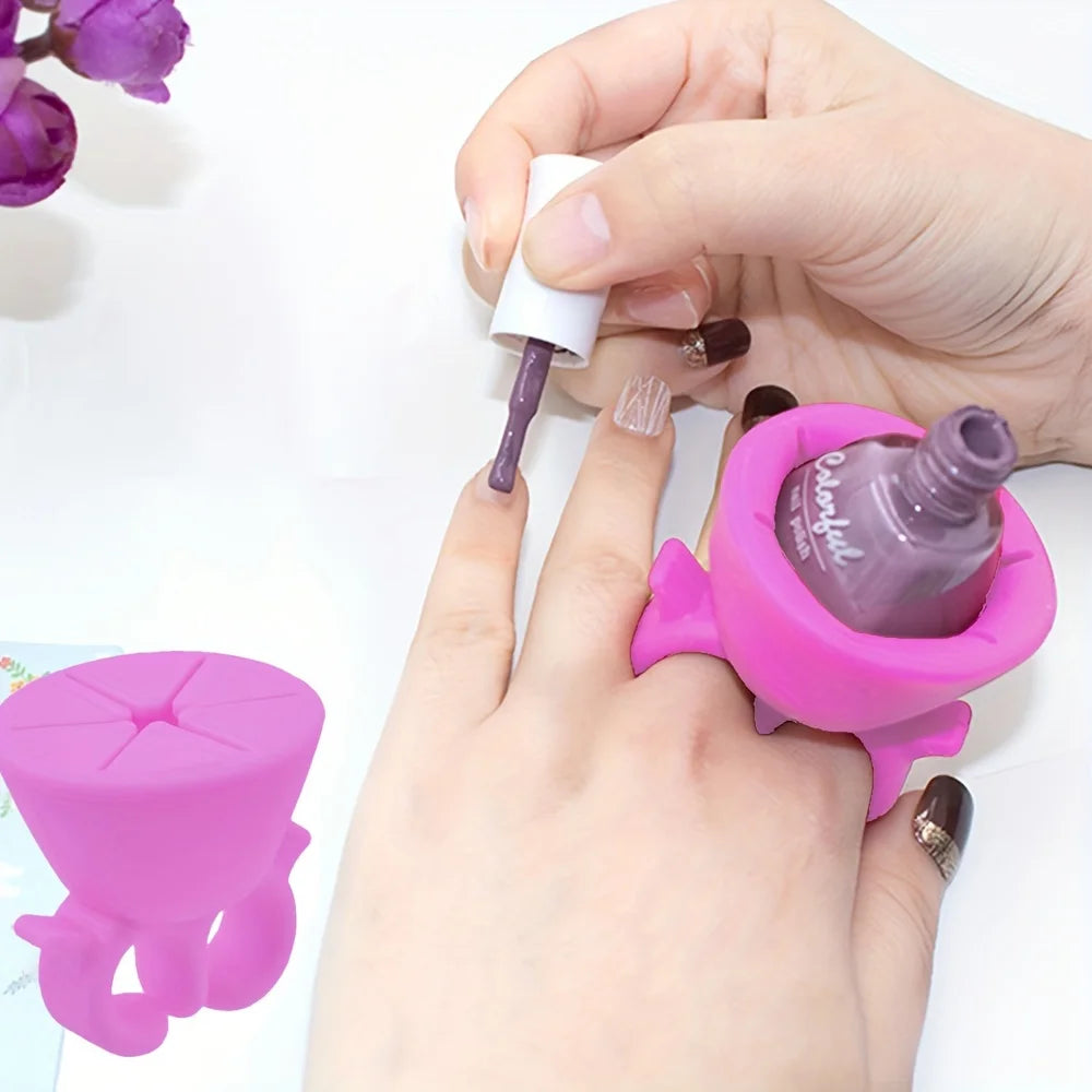Finger Storage Box, Fragment Collector, Paper-Cut and Handicraft Tools, Nail Polish Bottle Holder, Silicone Products