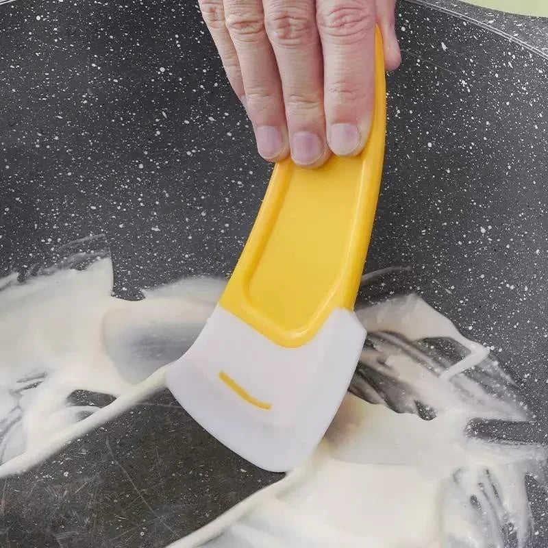 Cleaning Spatula Kitchen Scraper Soft Blade Scraper Brush Dirty Pan Pot Dishes Cleaner Tools Cooking Baking Tool Kitchen Gadget