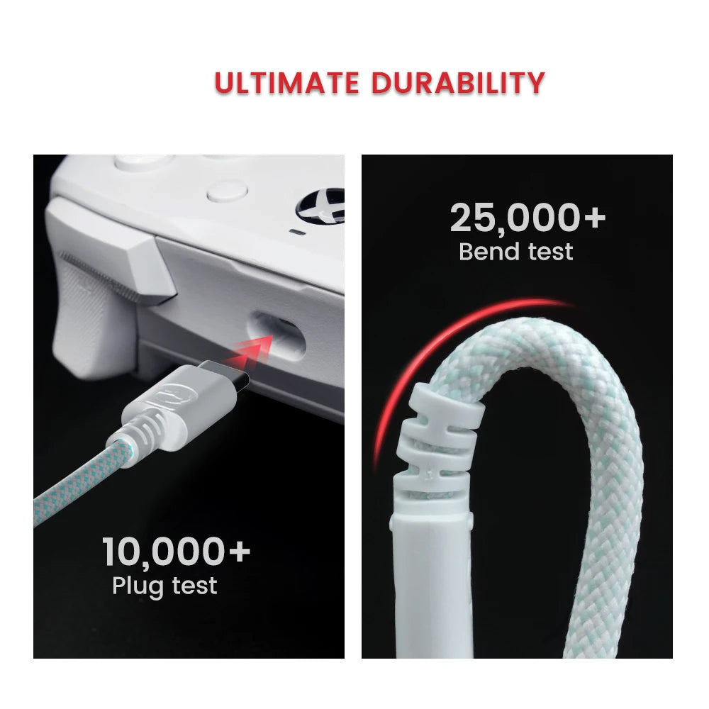 GameSir 3m Cable for G7 Pro G7 Pro 8K Nova Lite Cyclone 2 G8 Plus Gamepad Accessories USB Connector Original Nylon Braided Cable