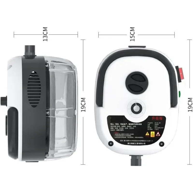 Steam Cleaner High Temperature Sterilization Household Air Conditioning Kitchen Hood Car Steaming Cleaner US EU UK AU Plug 2500W