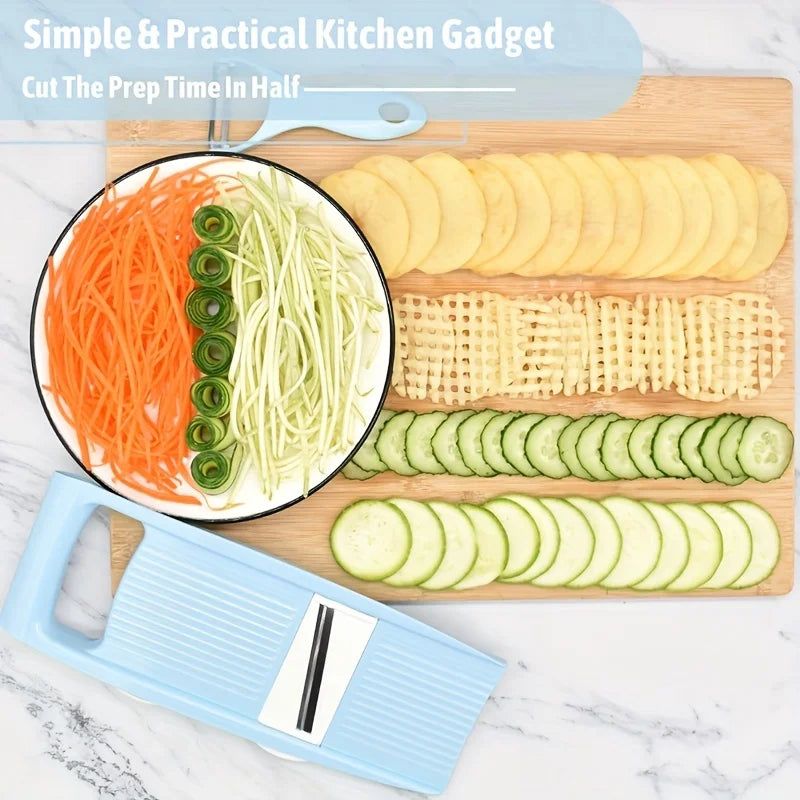 7 in 1 Household Vegetable Cutting Potato Slicer Shredder Multifunctional Fruit Julienne Slicer Grater with Handle Kitchen