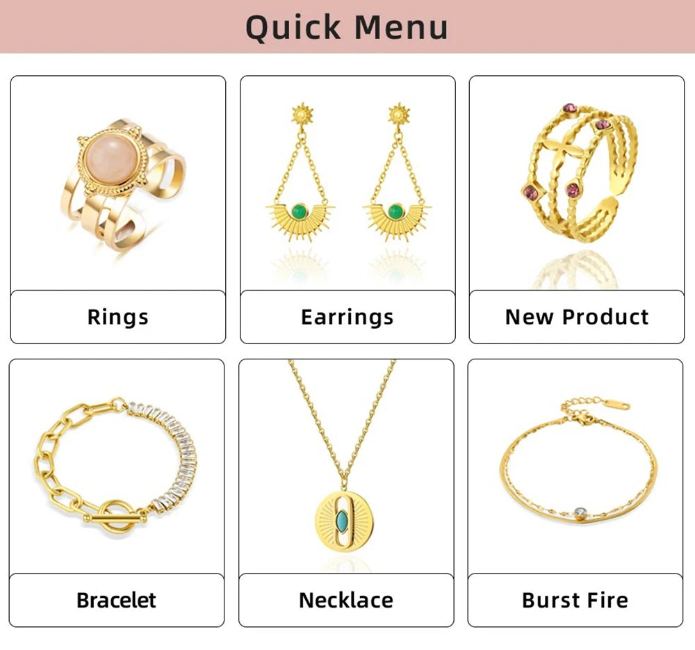 YACHAN Trendy Metal Stainless Steel C-Shaped Hoop Earrings for Women Geometric PVD 18K Gold Plated Waterproof Jewelry