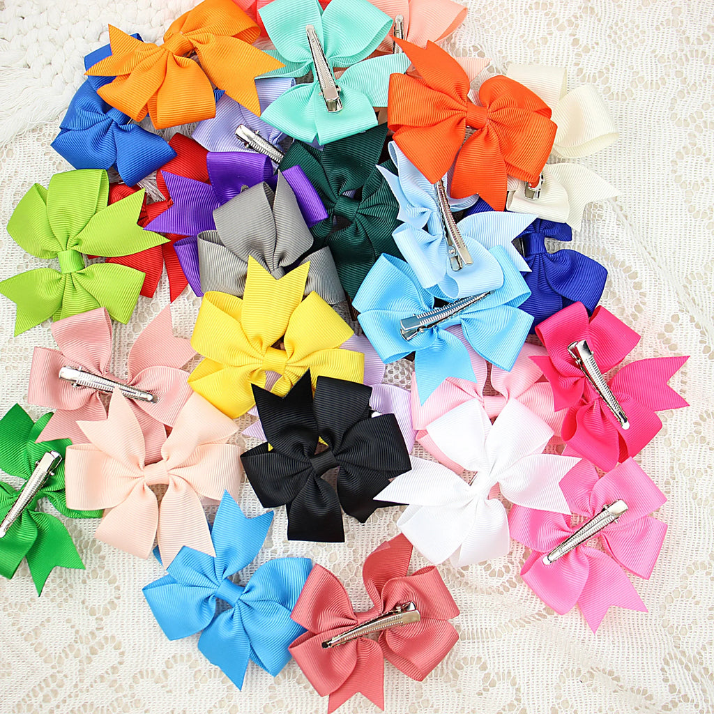 10pcs Ribbon Bow Hair Clip for Girls Hair Accessories Winnower Children Alligator Clip Kids Hairbow Hairpin Grosgrain Barrettes