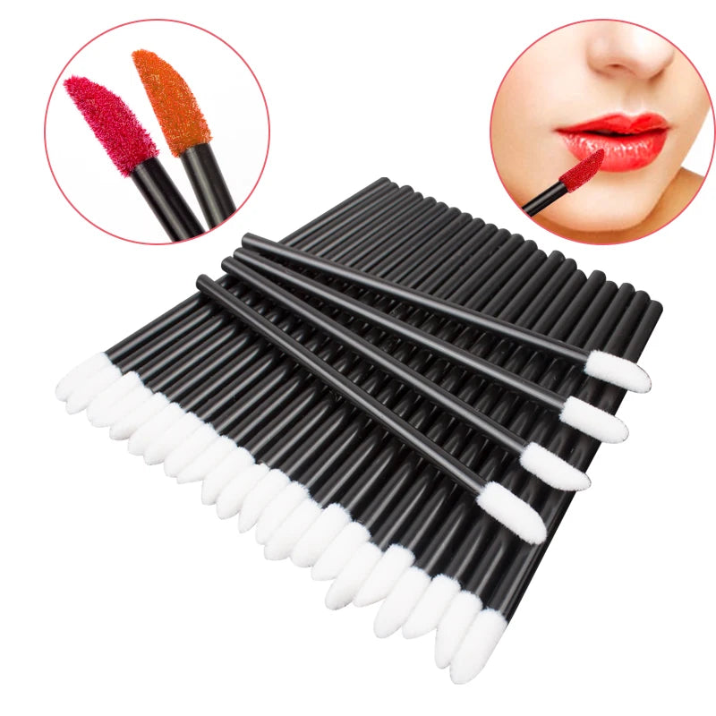 MEISHENJIE 50/500/1000pcs Lip Brushes Makeup Mascara Wands Lipstick Micro Brushes Applicators Cleaner for Eyelash Extension Tool