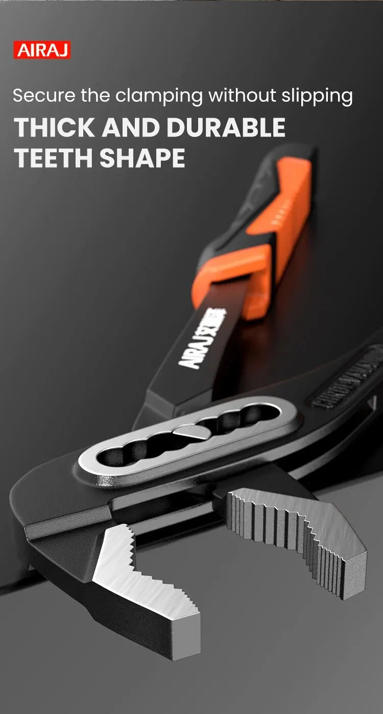 AIRAJ 8/10/12 Inch Multifunctional Adhesive Pump Pliers, Quick Release Water Pipe Pliers, Industrial Grade Electrician Tool