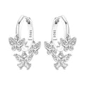 Orstarry 925 Sterling Silver 18k Golden Butterfly Insect Drop Earrings Women Earrings Birthday Party Jewelry Fine Original Gifts