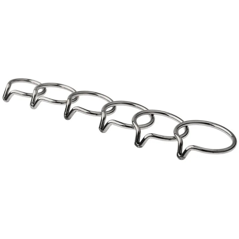 Anéis penianos de aço inoxidável com gancho, prolongamento da ereção, corretor de prepúcio, anel de resistência, brinquedo sexual para homens adultos