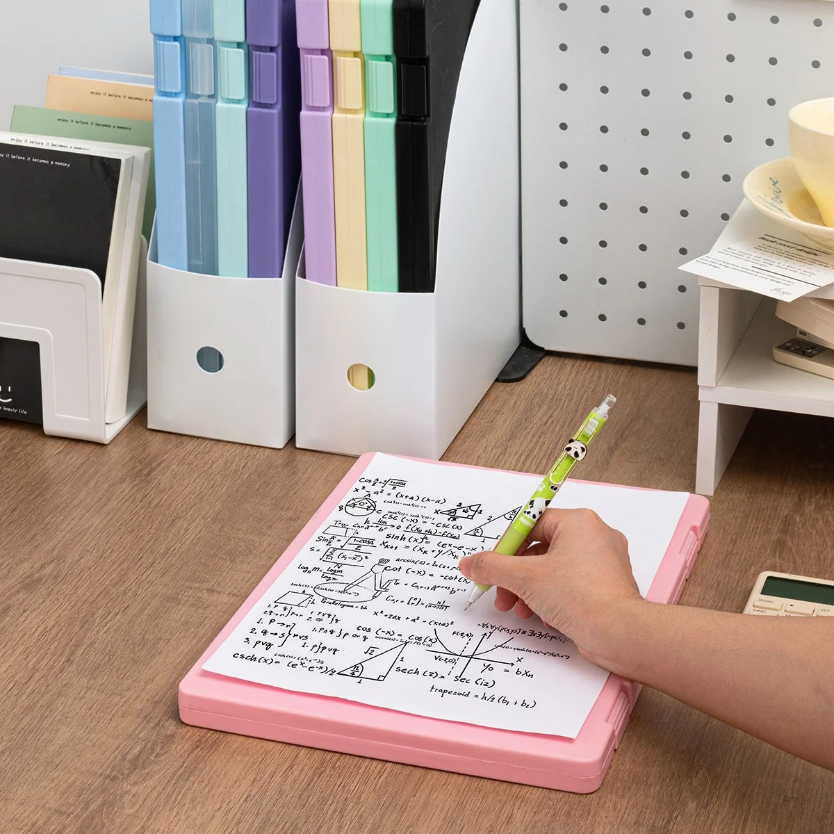 【Multifunctional 2-In-1】A4 Folder Clipboard Writing Board Test Paper Storage Document File Frame