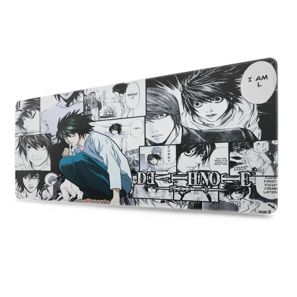 Death Note XL 700X300 Anime Mousepad HD Printing Computer Gamers Locking Lock Edge Mouse Pad XXL 900x400mm Keyboard PC Desk Pad