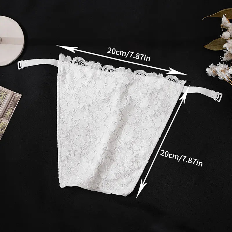 Summer Lace Strapless Collar Anti-slip Female False Collar Detachable Collar Cover for Low Neckline