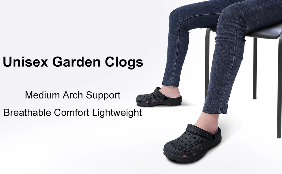 Comwarm Men Clogs Slippers Breathable Garden Sandals Non-Slip Comfort Beach Shoes Men Sandals Indoor Outdoor Casual Fishing Shoe