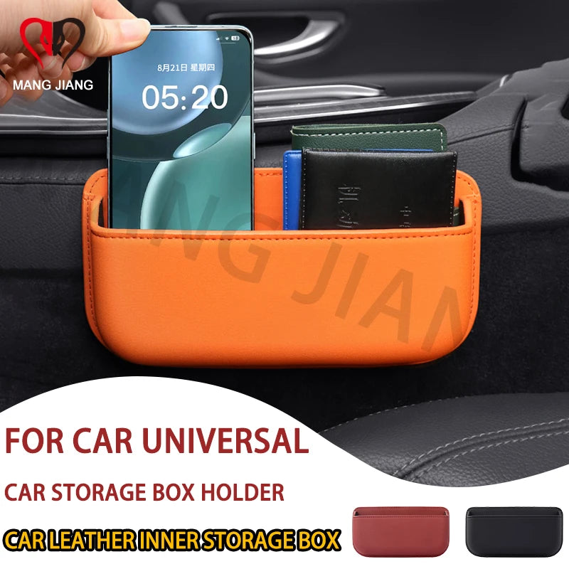 Car Side Storage Pocket Organizer Bag PU Leather Organizer Door Stowing Tidying Bag Box Phone Coin Holder Interior  Accessories