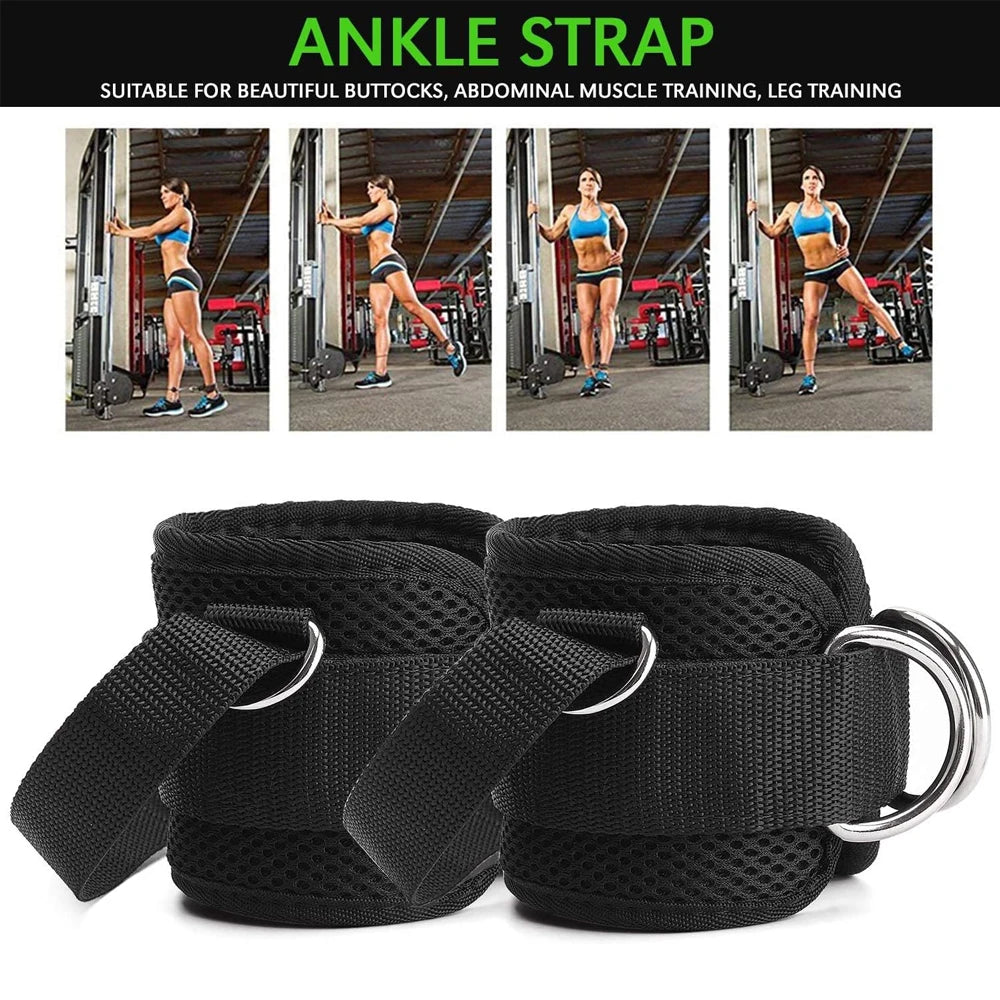 1PCS/2PCS Ankle Straps for Cable Machines Kickbacks - Adjustable Comfort Ankle Cable Attachments for Gym Ankle Cuff Women Men
