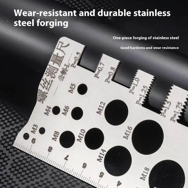 NEW Screw Thread Pitch Gauge Ruler Measuring Tool Bolt Nut Metric Machining Threads Screw Cutting Gauge Angle Model Measuring