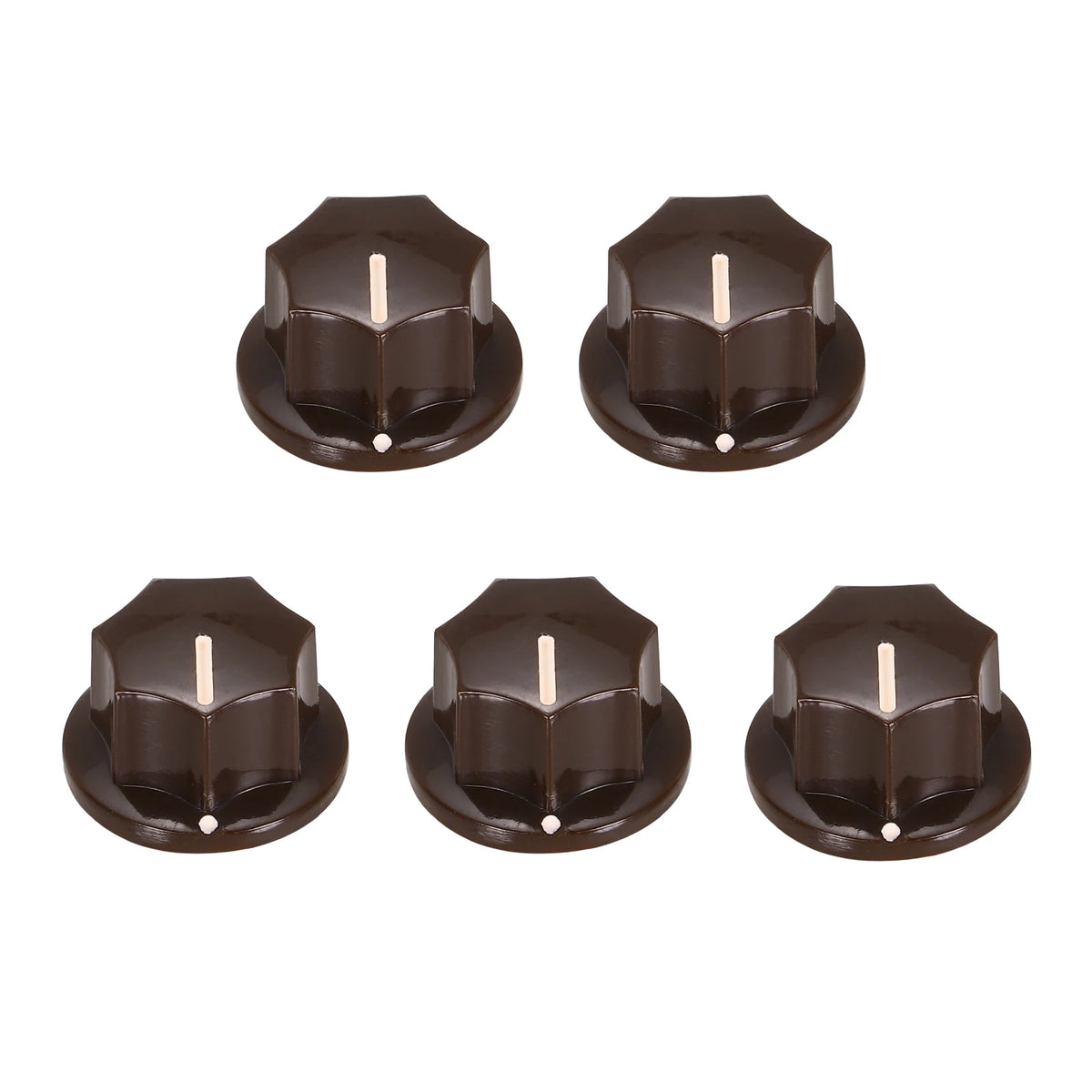 5/10Pcs ABS and Copper Potentiometer Knobs 1/4" Volume Tone Control Top Hat Knob for Guitar Instruments Audio Mixer Amplifier