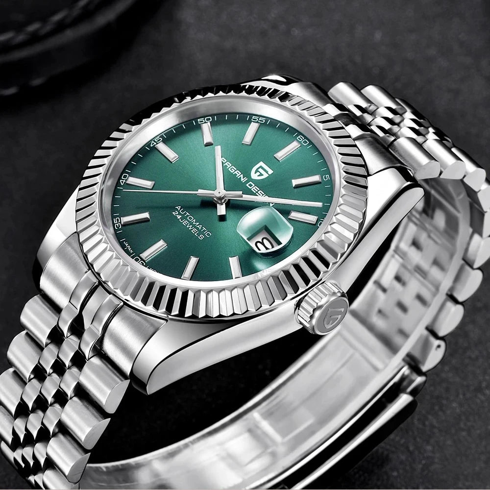 PAGANI DESIGN 2026 Mens Automatic Watch Japan NH35A/8215 Movement 42mm Stainless Steel Sapphire Glass 100M Waterproof Business