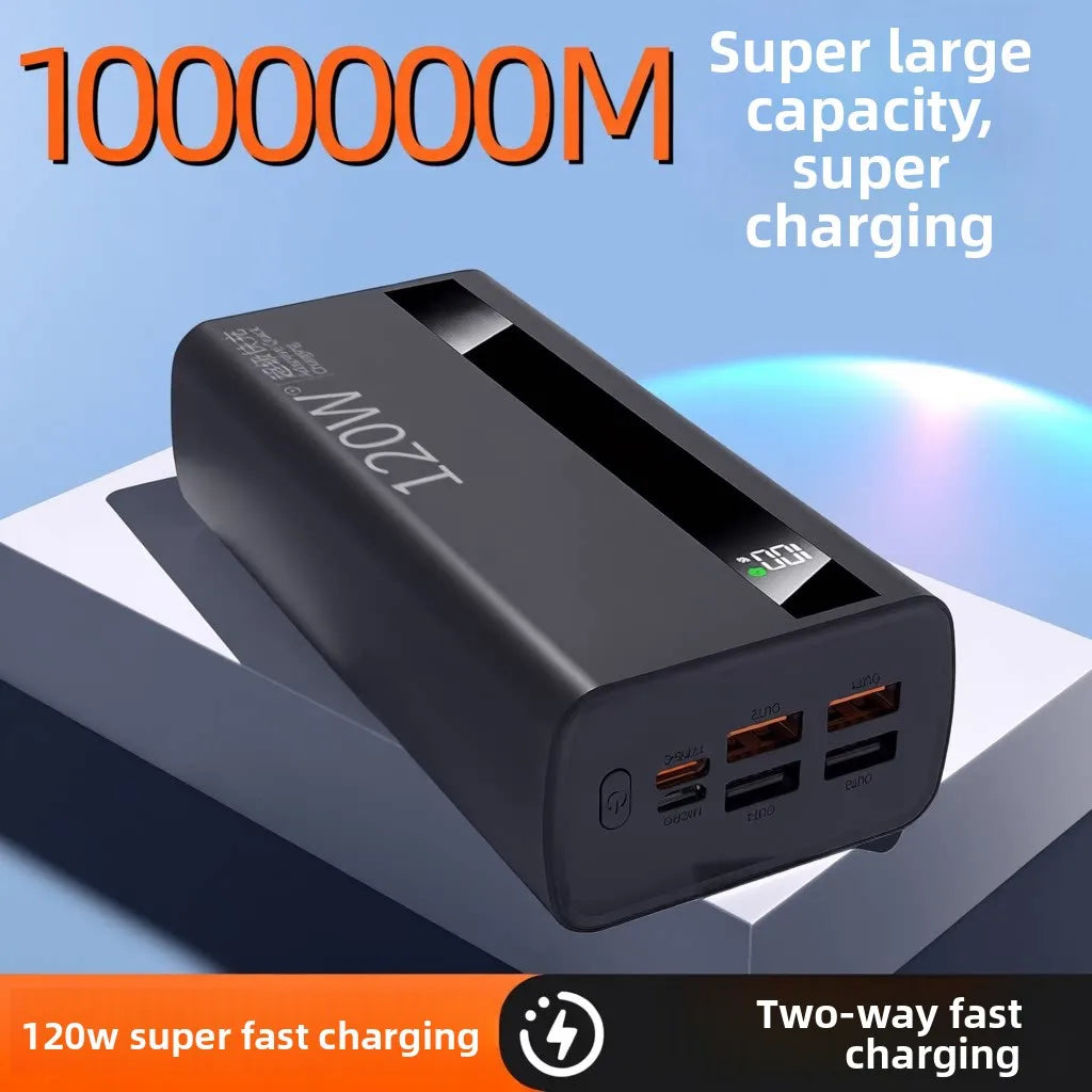 High Capacity 2026 New 120W 500000mAh Power Bank For Iphone Samsung Super Fast Charge Portable External Battery PowerBank
