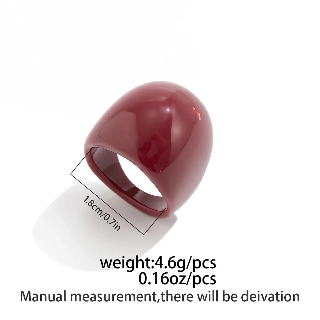 Vintage Red Thick Resin Acrylic Bangles for Women on Hand Goth Geometric Charm Wide Hip Hop Metal Cuff Bangle Aesthetic Jewelry