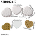 Moldes de silicone para bolachas, chocolates ou bolos em forma de coração, quadrado ou retangular, utensílios de cozinha para pastelaria e sobremesas