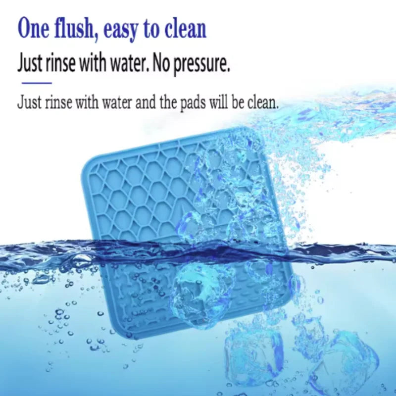 Pet Lick Silicone Mat Dogs Pet Slow Food Plate for Dog Bathing Distraction Silicone Dog Sucker Food Training Dog Feeder Supplies