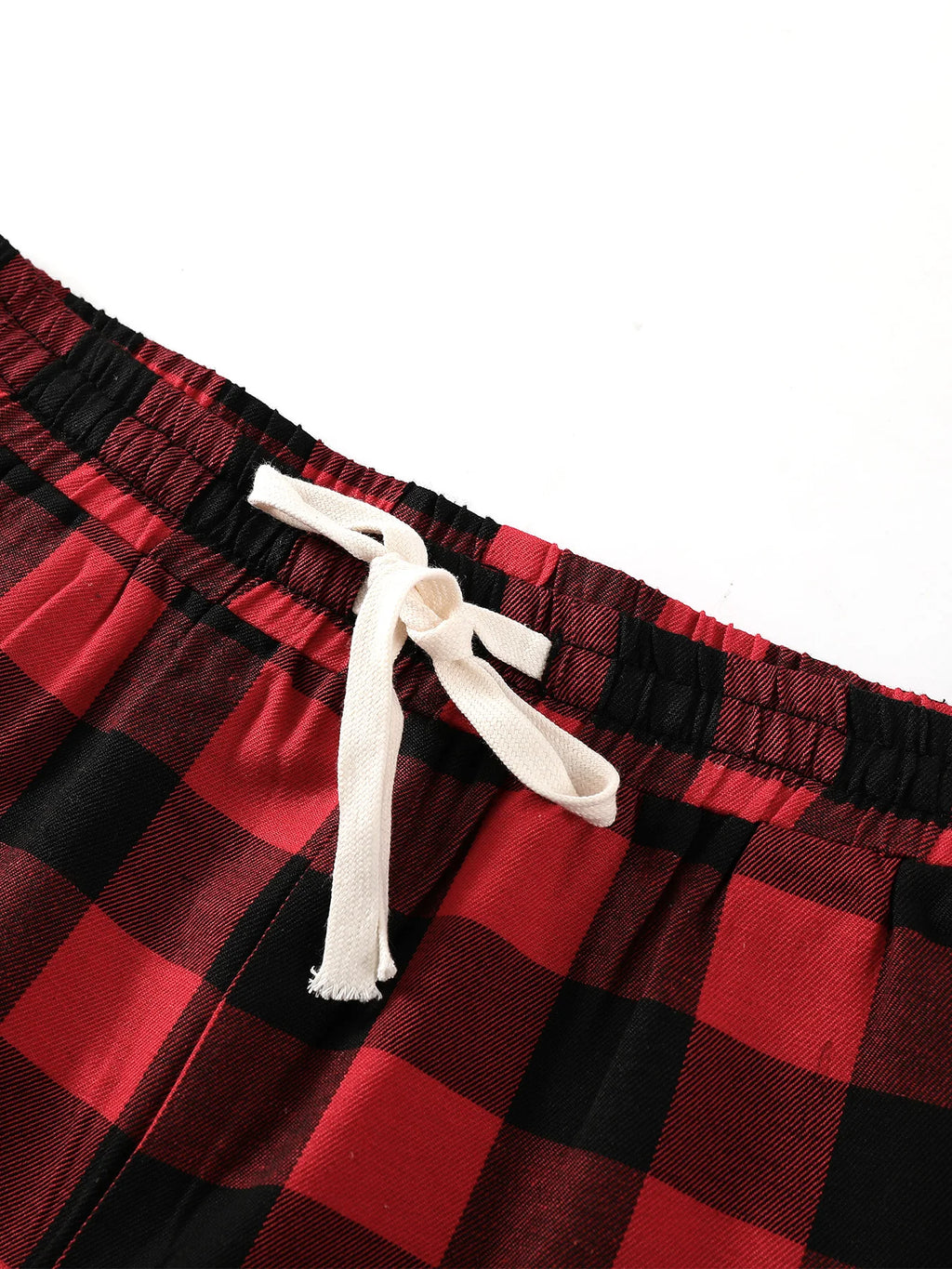 Men's Classic Plaid Drawstring Wide Leg Pants Spring Fall Retro Loose Casual Drape Trousers