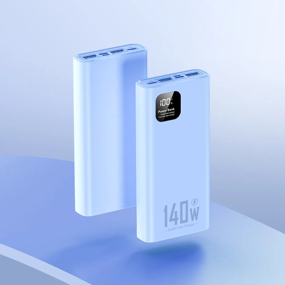 For iPhone Huawei Samsung Xiaomi 100000mAh Power Bank 140W Super Fast Charging Powerbank Portable External Battery Charger