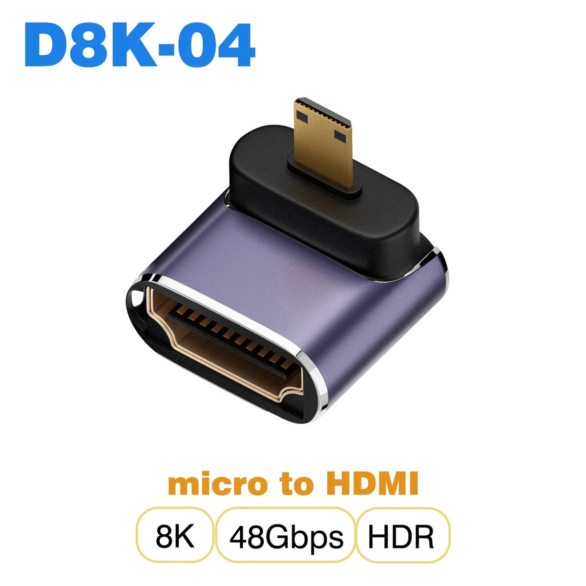 mini micro hdmi to HDMI 2.1 Converter 48Gpbs 8K60HZ 4K120HZ for HDTV Projector PS4 PS5 Laptop PC