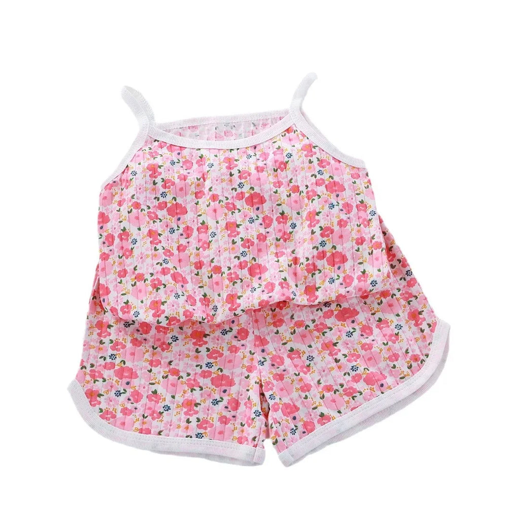 Cotton Camisole Top+Shorts Suits For Infant Girl's Clothes Baby 1st Birthday SetsSummer Newborn Baby Girl Clothing Outfits Sets