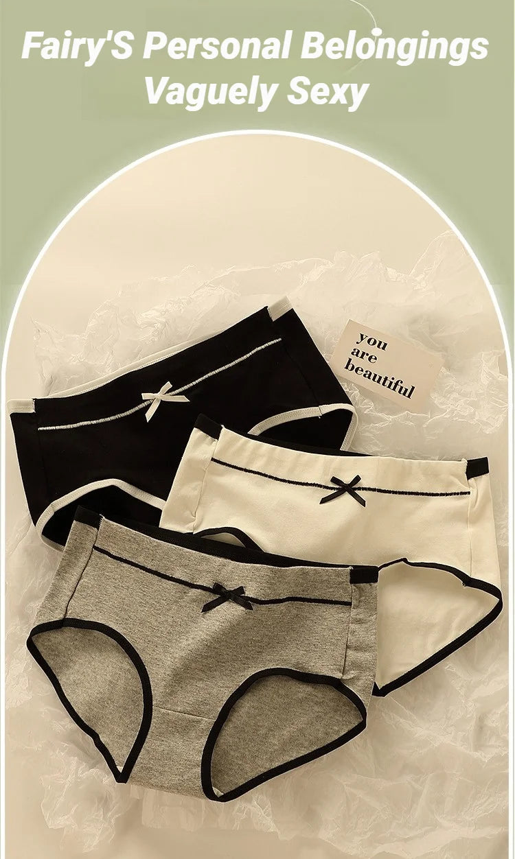 Women'S Underwear Set Breathable Full Panties For Girls Soft High Waist Briefs Student Style Pcs Antibacterial Ice Silk