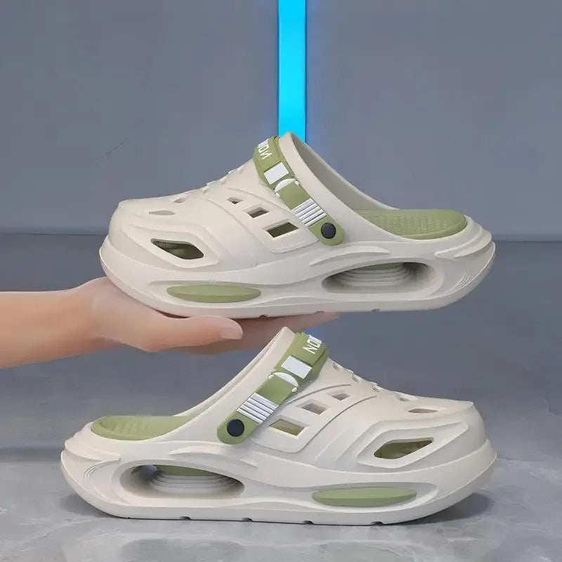 2026 Men's And Women's Cave Shoes Fashion Breathable Sandals With Removable Insoles Non-slip Cushioned Thickened Soft Slippers