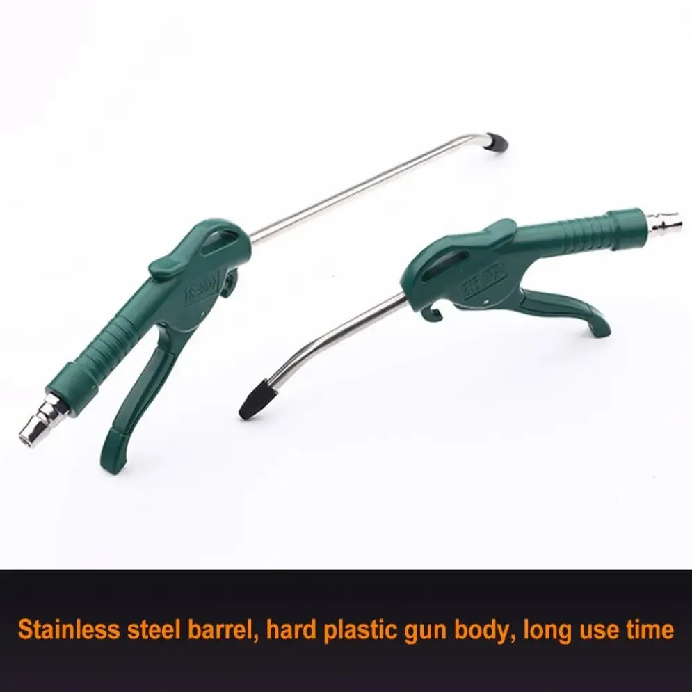 Pneumatic Air Blow Gun Set, Short & Long Nozzle for Heavy Duty Dusting, High Pressure Compressed Air Duster for Workshop