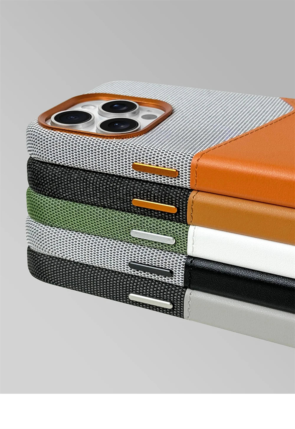 Hit Color Card Holder Leather Case For iPhone 18 17 Pro Max 16 15 14 Plus 13 12 For MagSafe Wireless Charging Alloy Lens Cover